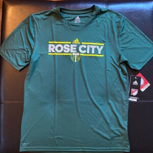 Adidas Portland Timbers Soccer Rose City Climalite Tee​​​​​​​​​​